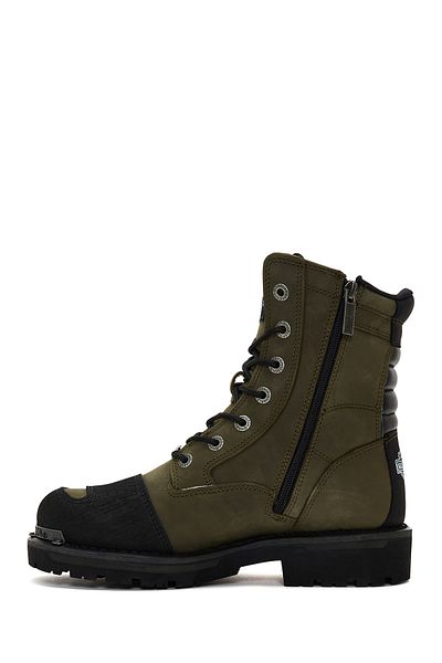 Derimod Men's Green Riddick Leather Harley Davidson Boots - 025m100552