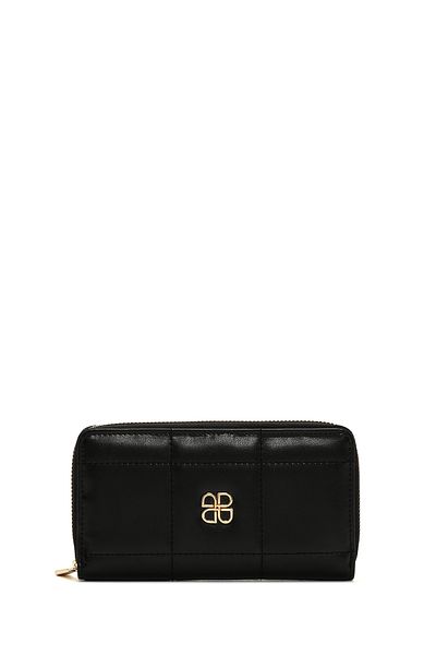 Derimod Black Quilted Women's Wallet - 000a2d5098kp