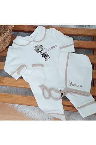 BEYCEY TASARIM Müslim kumaş tulum bonet bere eldiven