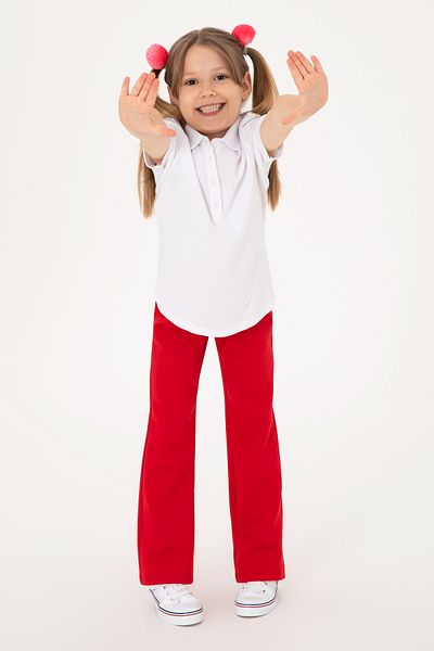 U.S. Polo Assn. Girl's Red High Waist Flare Sweatpants 50306283-Vr030