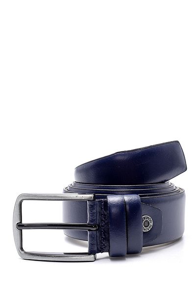 Derimod Navy Blue Leather Men's Belt - 000a2d1200218