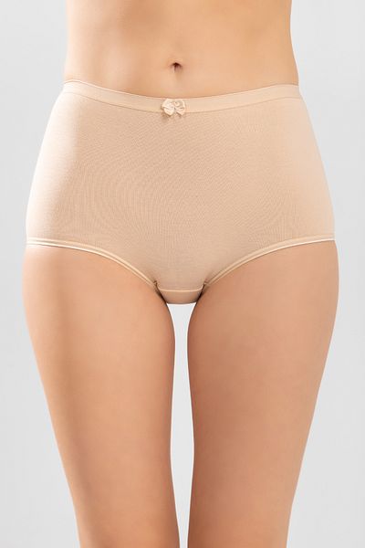 BAYKAR Women's Classic Cut Cotton Plain Bato Panties 3 Pack Skin Color