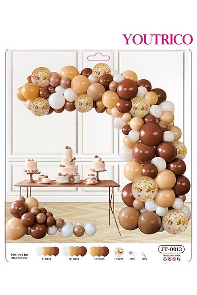 Youtrico Sweet Macaron Balloon Garland Set - Dreamy Wedding Arch & Photo Backdrop in Soft Colors