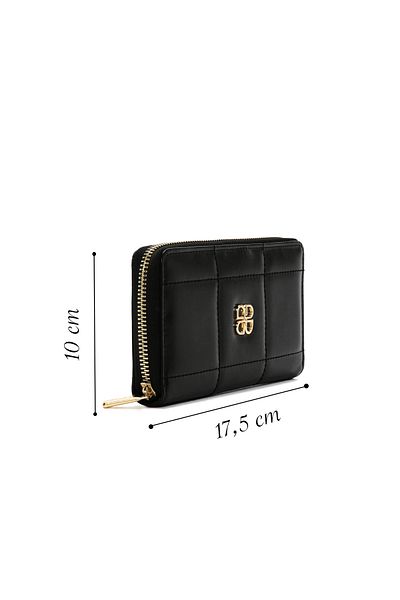 Derimod Black Quilted Women's Wallet - 000a2d5098kp