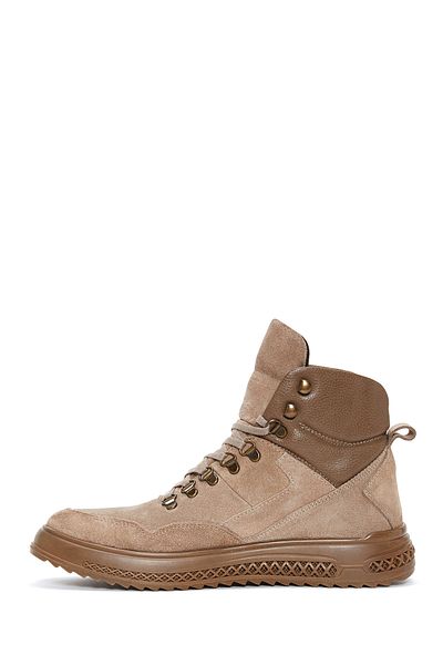 Derimod Men's Beige Nubuck Leather Boots 22Wfd6182V3