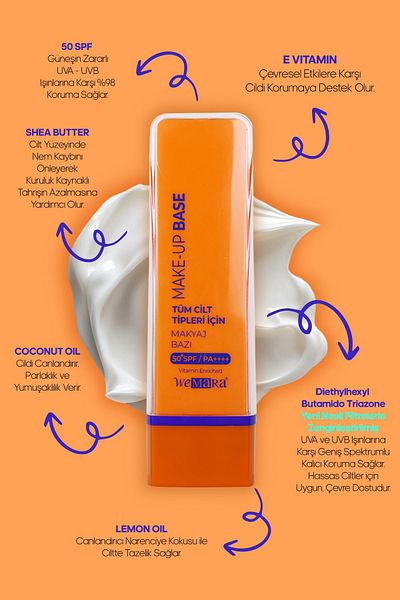 Mara Under Makeup Base 50 Spf for All Skin Types 50 ml