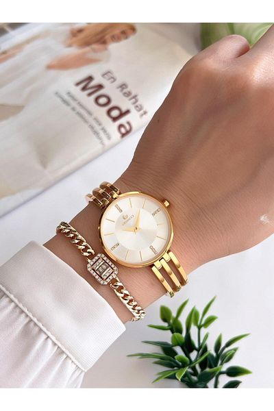 Revello By Grinicci Series Special Design Women's Wristwatch Women's Wristwatch with Bracelet Gift