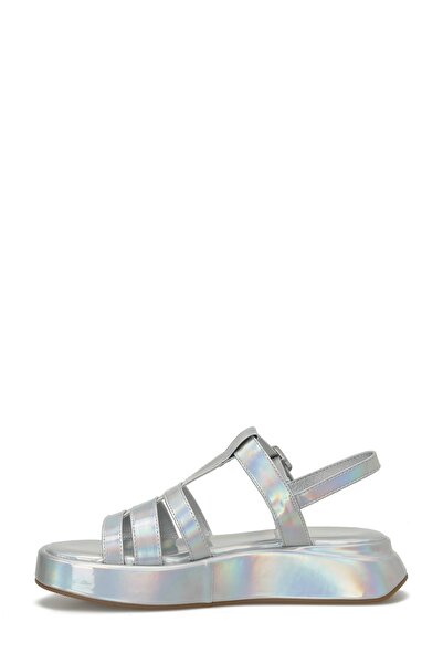Nine West Welna3 4Fx Silver Women's Thick Sole Sandals