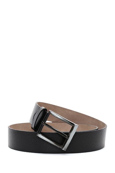 Derimod Black Leather Men's Belt - 000a2d1302926