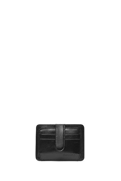Derimod Black Leather Men's Card Holder - 000a2d307318