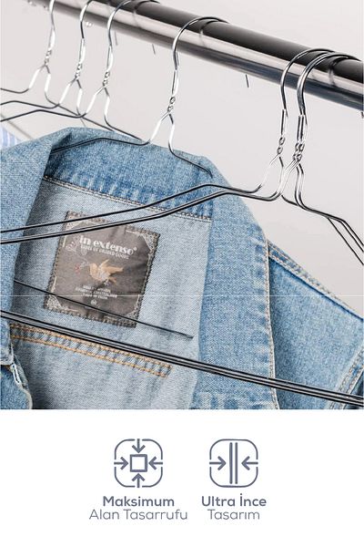 Vienev 10-Piece Chrome Tshirt and Shawl Hanger Space-Saving Hanger