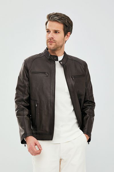 Derimod Alanzo Men's Mink Leather Jacket - 20sge633047