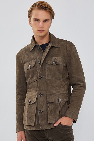 Derimod Bonucci Men's Mink Suede Coat - 23wgd648710