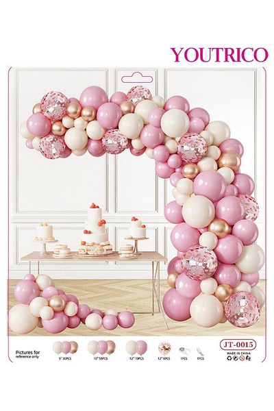 Youtrico Sweet Macaron Balloon Garland Set - Dreamy Wedding Arch & Photo Backdrop in Soft Colors