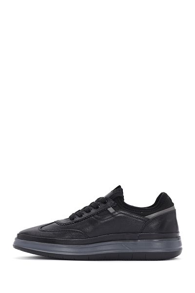 Derimod Black Leather Men's Sneakers - Lace-up, Model No: 24sfd623318