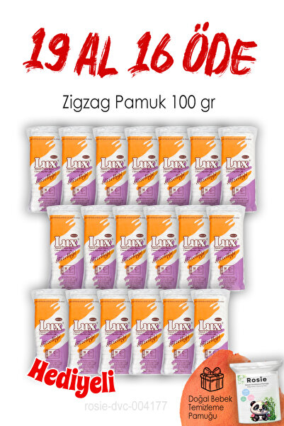 LUX 19 AL 16 ÖDE 100gr. Lux Zigzag Pamuk ve ROSIE