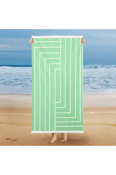 Schafer Home Sue 75X150 Beach Towel 1 Piece-Green