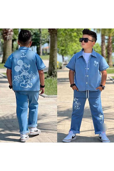 yns coolstar Set de 2 piese unisex jachetă și pantaloni cu imprimeu Mcky sezon nou