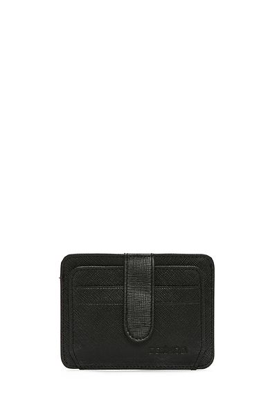 Derimod Black Leather Men's Card Holder - 000a2d3073cv