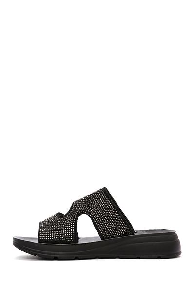 Derimod Papuci confortabili pentru femei cu detalii Black Stone - 24SFE 464214