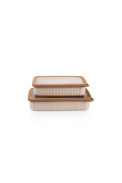 Schafer Ashley 2 Li Rectangular Shallow Storage Container-Cream