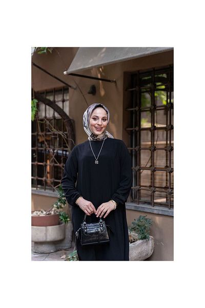 VELLICHOR Oval Skirt Tunic - Almond Black-566