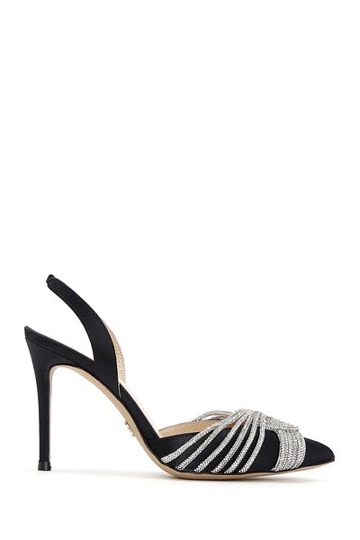 Derimod Black Stone Women's Breasted Thin Heeled Shoes - 24sfd12016f
