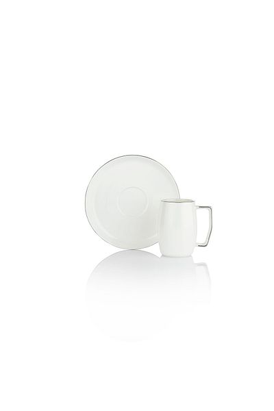 Schafer Flott 6-Piece Coffee Cup Set - 12 Pieces Silver