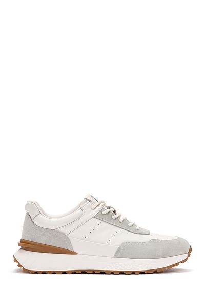 Derimod White Leather Thick Sole Sneaker - Men's Casual 24sfd691814