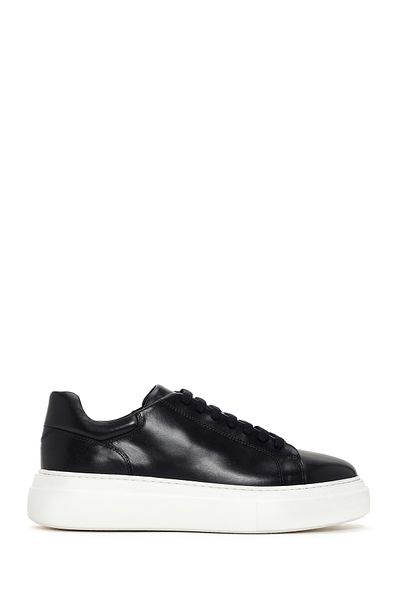 Derimod Black Leather Sneaker - Men's, Lace-up, Thick Sole, 24sfd613418