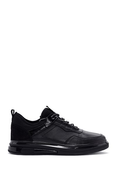 Derimod Black Leather Men's Sneakers - Lace-up, 24sfd624014