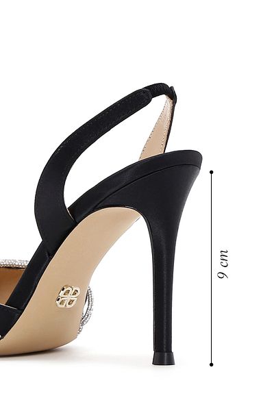 Derimod Black Stone Women's Breasted Thin Heeled Shoes - 24sfd12016f