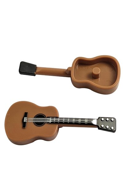 LEGO Custom Accessory Minifigure Guitar Acoustic Brown Guitar 1 Piece Will Be Sent