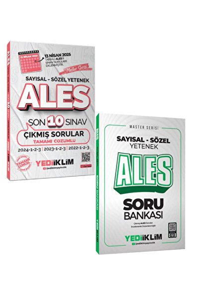 Yediiklim Yayınları 2025 Yediiklim ALES Sayısal Sözel Çıkmış Sorular Son 10 Y...
