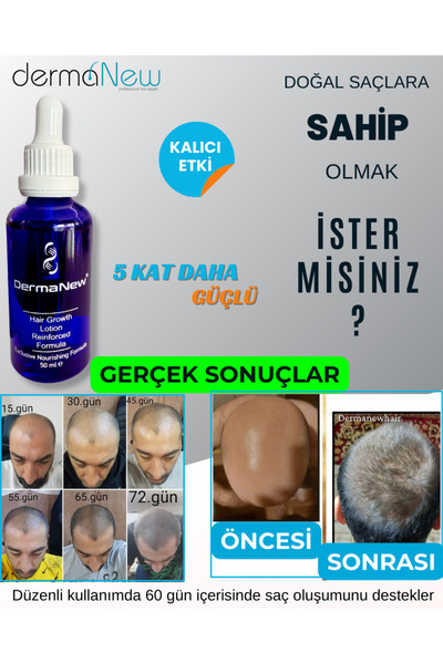 dermanew hair Sac Bakim Seti Sac Serumu Yagi - Sac - Saç Çıkartıcı Serum - Serum / 2 Adet