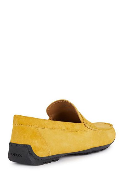 Geox Men's Yellow Kosmopolis Suede Genuine Leather Casual Daily Loafer Shoes U35Cfb00020C2000