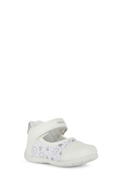 Geox Baby Girl White Strappy Leather Sandals B451Qa0Aw54C0007