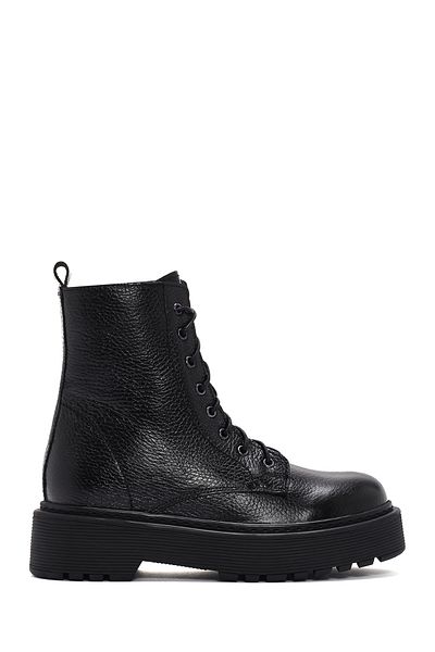 Derimod Black Leather Women's Boots - Zippered, 24wfd1818ft