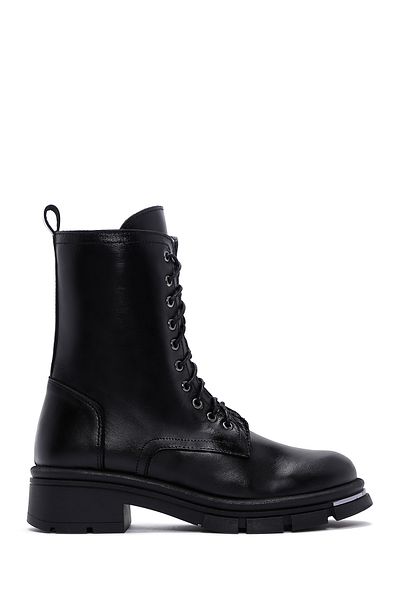 Derimod Black Leather Women's Boots - Zippered, 24WFD 182418