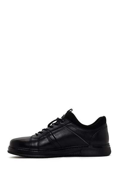 Derimod Black Leather Men's Sneakers - Lace-up, Model 24sfd 676118