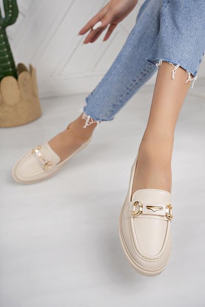 Nesil Shoes Süha 251 Μπεζ Ανατομικό Γυναικείο Lofer