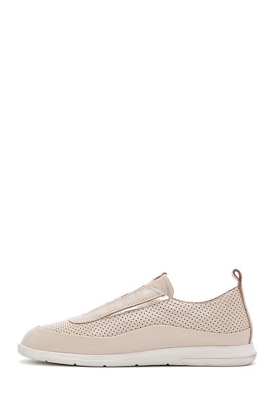 Derimod Beige Leather Comfort Women's Shoes - Lace-up, 24sfd 411418
