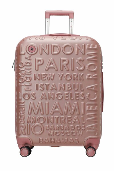 lumberjack LUGANO -B ABS 5FX Pudra Unisex Büyük Boy Valiz