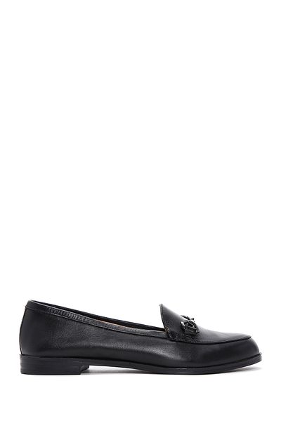 Derimod Women's Black Leather Genuine Leather Masculine Penny Loafer Shoes Casual Daily Shoes 24Sfd410518