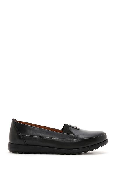 Derimod Women's Black Leather Genuine Leather Comfort Penny Loafer Shoes Casual Daily Shoes 24Sfd410218
