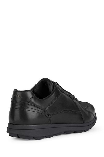 Geox Black Leather Spherica Casual Sneaker - Lace-up, U45gra00043c9999