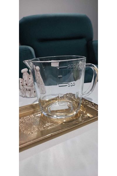 ORTAKÖY CENNETİ Glass 500 Cc Measuring Cup Delisoga with Handle and Spout