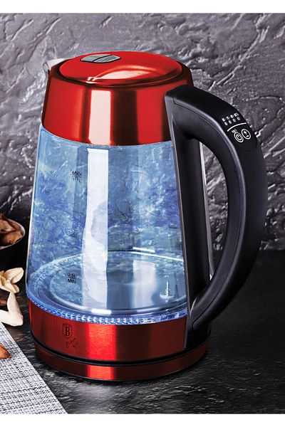 Berlinger Electric kettle 1.7 l with temperature control Burgundy Metallic Line