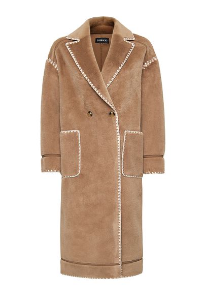 Derimod Montana Women's Teddy Brown Top Coat - 24Wgd5206Ff