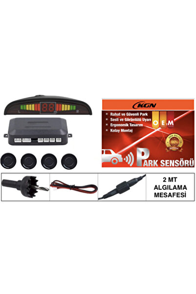 Kgn Dijital Ekranlı Siyah Park Sensörü 22mm Soketli